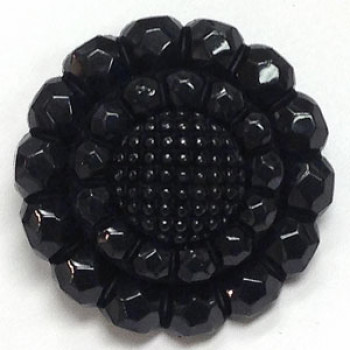 NV-1390-Black Fashion Button, 4 Sizes 